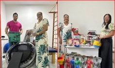 Entrega de novos materiais de fisioterapia e brinquedos terapêuticos