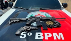 Apreensão de armas de fogo, carregadores e munições