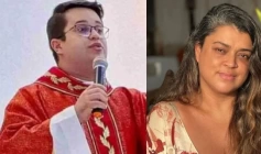 Padre Danilo César, da paróquia de Areial e Preta Gil