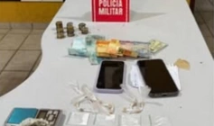Material ilícito apreendido em ação da Polícia Militar