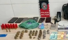 Material ilícito apreendido em ação da Polícia Militar