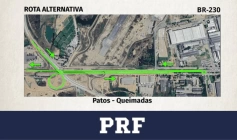 Mudança de tráfego na BR-230, em Campina Grande