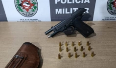 Arma de fogo apreendida pela polícia militar em João Pessoa 