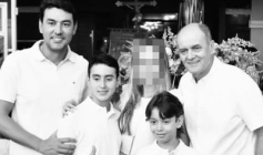 Secretário Thales Machado, seus dois filhos e o prefeito de Itumbiara, em Goiás