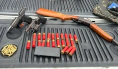 Armas e munições apreendidas pela polícia militar em Santa Rita 