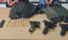 Armas e muniçoes apreendidas pela polícia militar em João Pessoa 