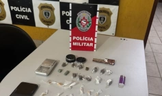 Drogas apreendidas pela polícia militar em Catolé do Rocha 