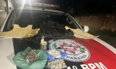 Apreensão de drogas e colete balístico
