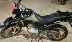 Moto apreendida pela polícia militar no litoral sul da Paraíba.