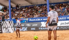 Futevôlei abrindo as disputas do Paraíba World Beach Games