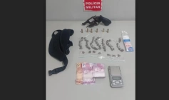 Material ilícito apreendido em ação da PM