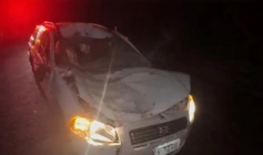 Carro que se envolveu em acidente na PB-400