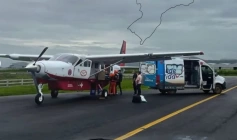 Transporte de uma paciente de 81 anos de Sousa