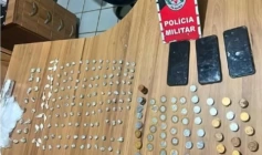 Drogas apreendidas em ação da PM, em Sousa