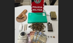 Material ilícito apreendido em ação da Polícia Militar