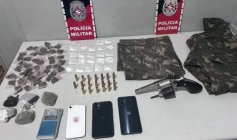 Material ilícito apreendido em ação da PM