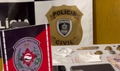 Drogas apreendidas em ação da PM
