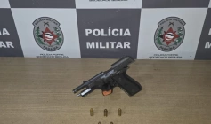 Arma de fogo apreendida em ação da polícia militar 