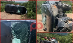 Acidente automobilístico na zona rural de São Francisco