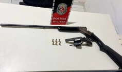 Prisão de suspeito por posse ilegal de armas 