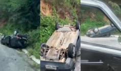 Capotamento na Serra do Teixeira