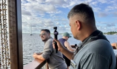 Visita do jornalista e apresentador argentino Hernán Lirio