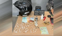 Material ilícito apreendido em ação da PM