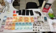 Material ilícito apreendido em ação da Polícia Militar