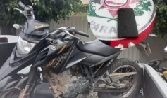 Moto recuperada pela polícia militar em Santa Helena 