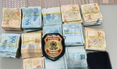 Dinheiro apreendido na nova fase da Operação Sem Desconto