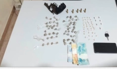 Prisão de suspeito por tráfico de drogas e apreensão de armas