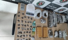 Drogas apreendidas pela Polícia Militar em João Pessoa 