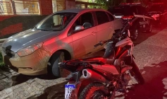 Motocicleta roubada recuperada pela polícia militar em Paulista 