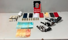 Material ilícito apreendido em ação da PM