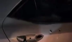 Carro alvejado à bala em São Bento