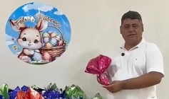 Thially Aristóteles anuncia entrega de ovos de Páscoa para crianças em Vieirópolis