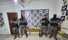 Material ilícito apreendido em ação da Polícia Militar