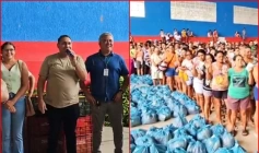 Entrega de cestas de alimentos da Semana Santa