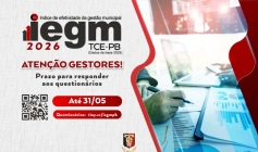 Prazo para envio de questionários do IEGM 2026
