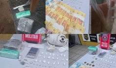 Drogas apreendidas pela polícia militar em Catolé do Rocha 