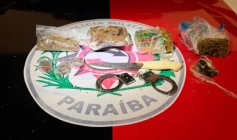 Drogas apreendidas em ação da PM