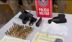 Material ilícito apreendido em ação da PM