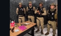 Material ilícito apreendido em ação da Polícia Militar