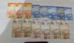 Dinheiro, cocaína e celular apreendidos em ação da PM