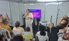 Palestra sobre prevenção à violência contra a mulher