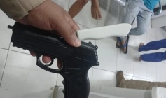 Arma de fogo aprendida pela polícia militar em João Pessoa 