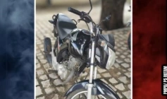 Motocicleta apreendida em ação da PM