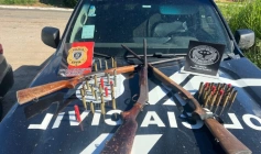 Apreensão de armas e munições pela Polícia Civil