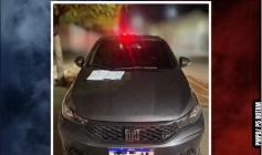 Apreensão de veículo com sinais de adulteração e placa clonada