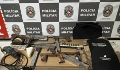 Arsenal apreendido em ação da PM